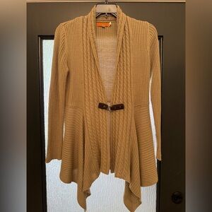 One A Women's Tan Cable Knit Cardigan